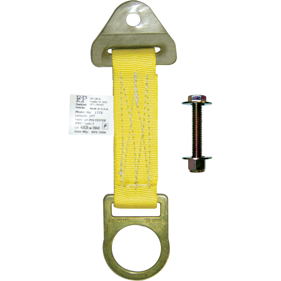 1775-S3 - 1/4" stainless steel anchor plate w/3" bolt assembly