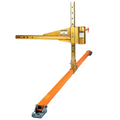 FallTech vehicle hitch mount base with adjustable support arm for portable fall protection systems