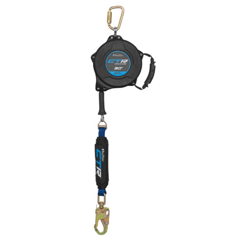 FallTech CTR Class 2 leading edge SRL with galvanized steel cable and hooks