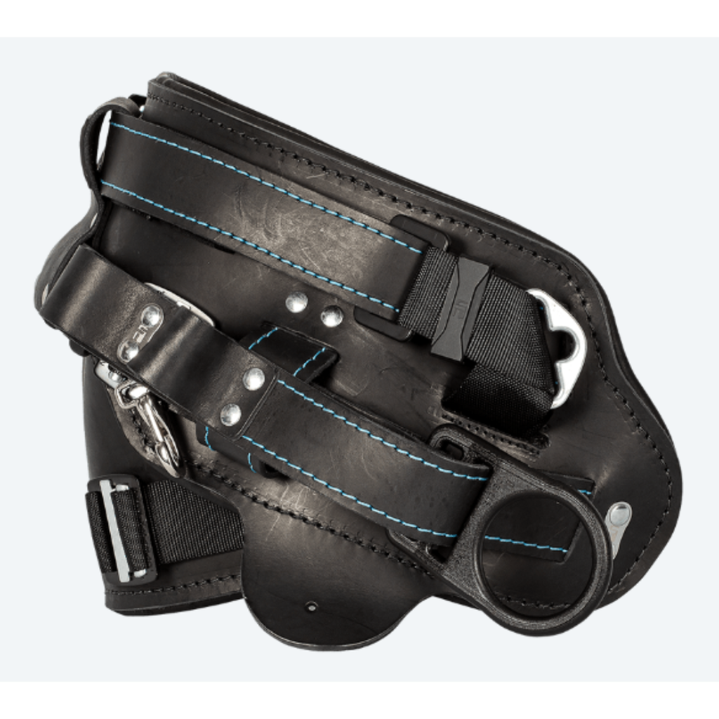 FallTech FT-Lineman Pro body belt close-up showing padding and buckle