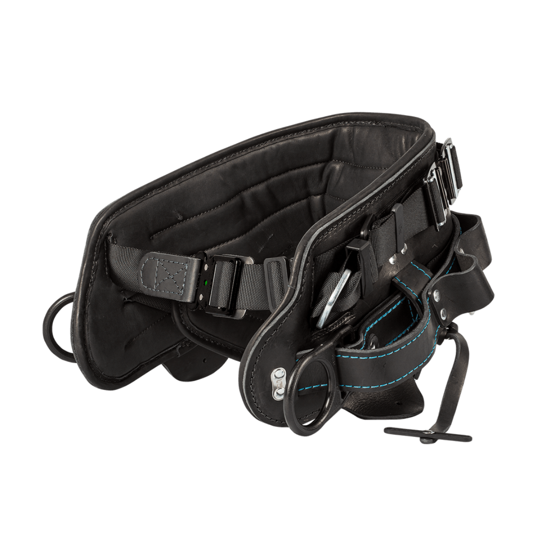 FallTech FT-Lineman Pro quick-connect body belt front view with D-rings