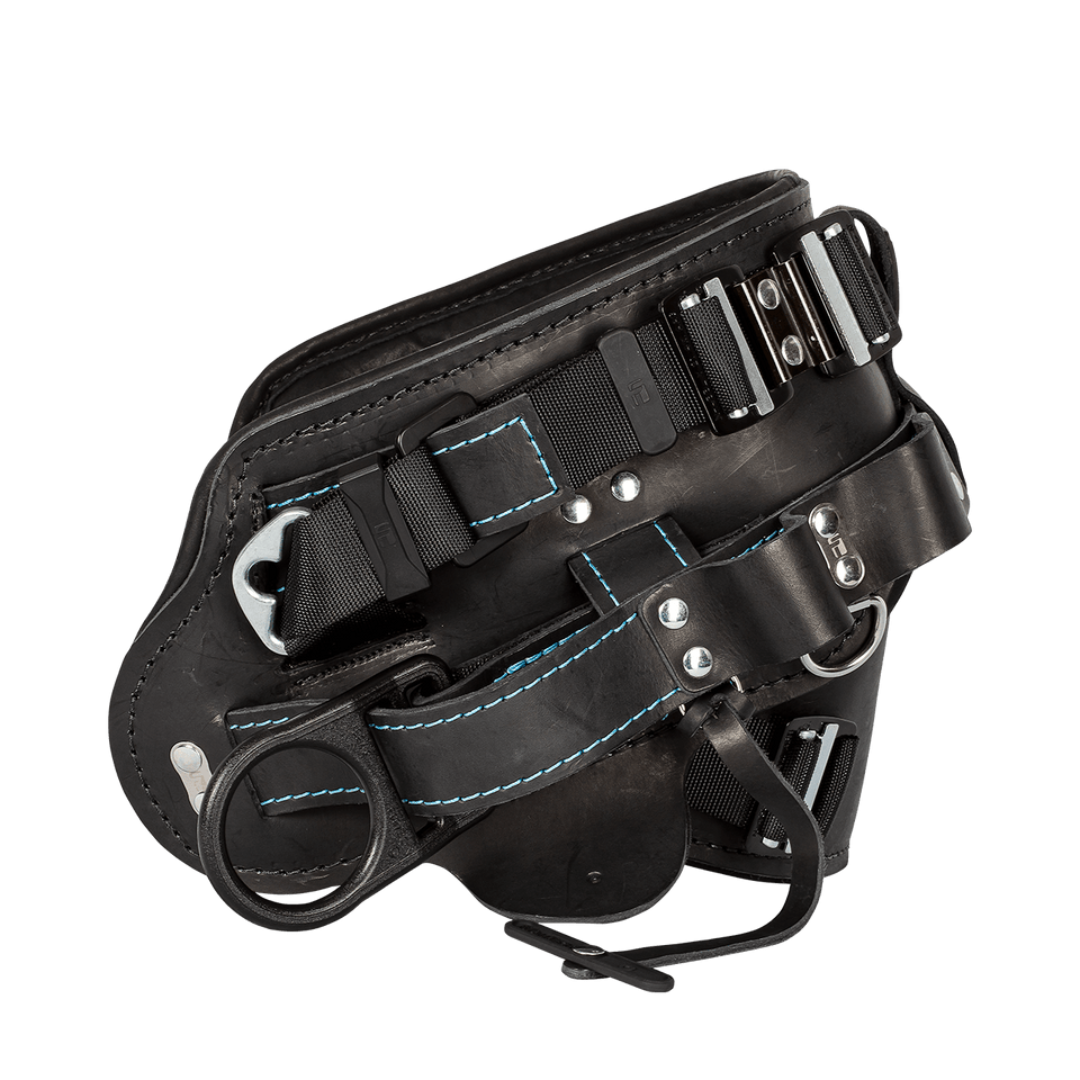 FallTech FT-Lineman Pro quick-connect body belt side view with hardware
