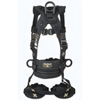 FallTech FT-Arc Flash 4D climbing harness front view with leg pads and waist pad