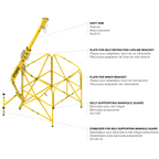 Xtirpa Davit Arm and Manhole Guard with Integrated Mast
