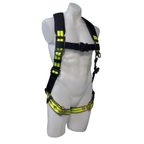 FS-FLEX185 - No-Tangle Single D-Ring Harness with Grommet Leg Straps & Back Pad