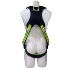 FS-FLEX185 - No-Tangle Single D-Ring Harness with Grommet Leg Straps & Back Pad