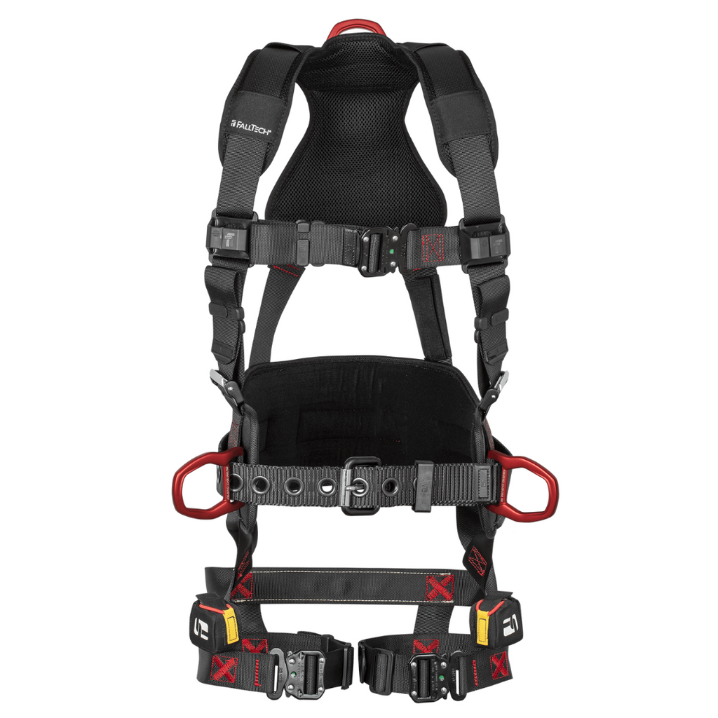 8144QC - FT-Iron 3D Construction Belted Full Body Harness, Quick Connect Buckle Leg Adjustment