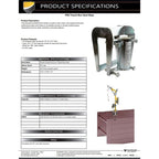 PD9 Davit System Barrell / Trench Box Base